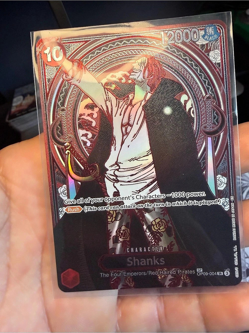 One Piece Card Game Shanks OP09-004 Trading Card Like New